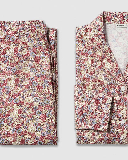Pijama largo camisero viscosa nuts malva rosa