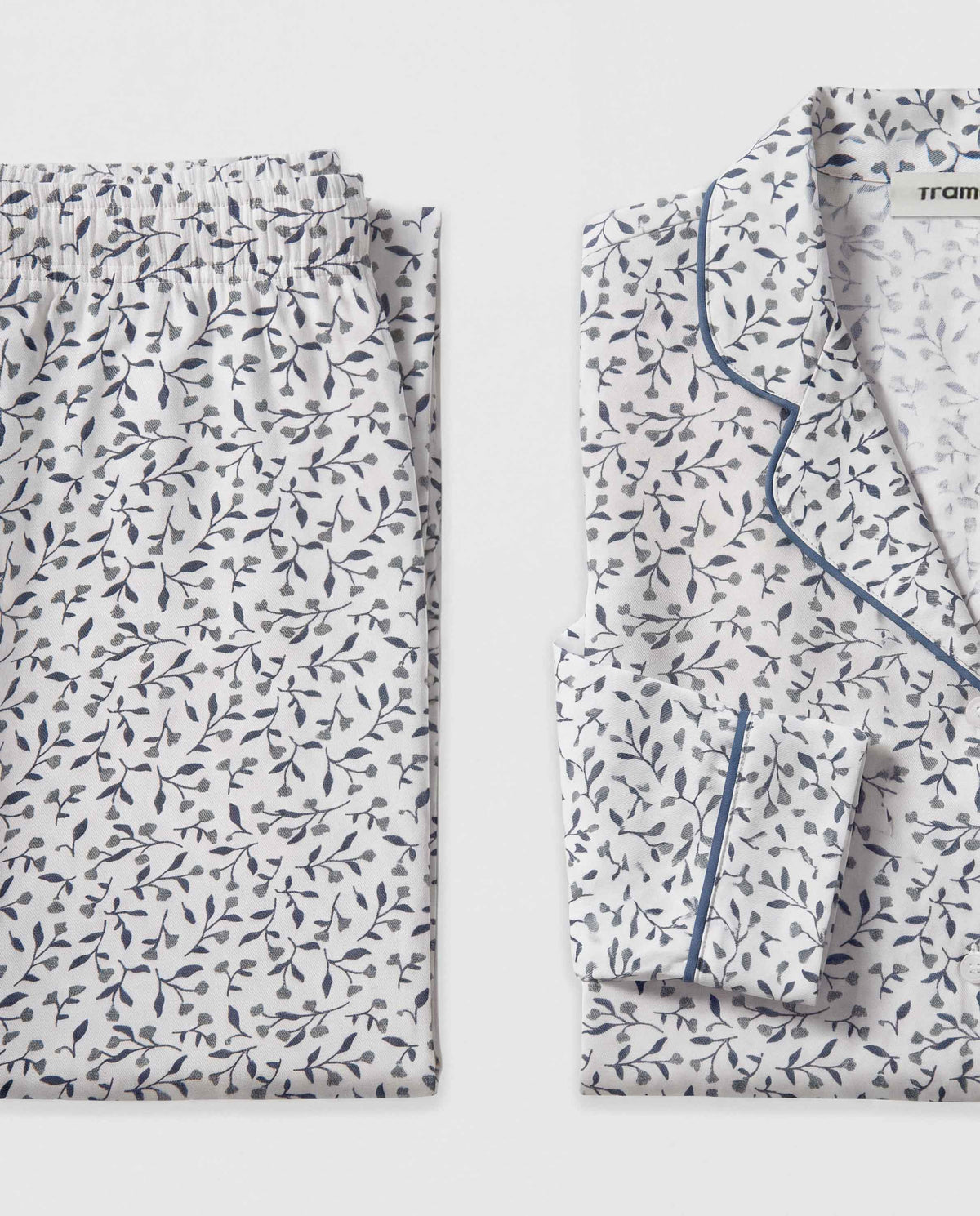 Pijama largo camisero viscosa canale azul verdoso