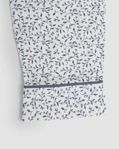 Pijama largo camisero viscosa canale azul verdoso
