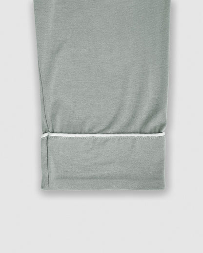 Pijama largo camisero viscosa verde keike