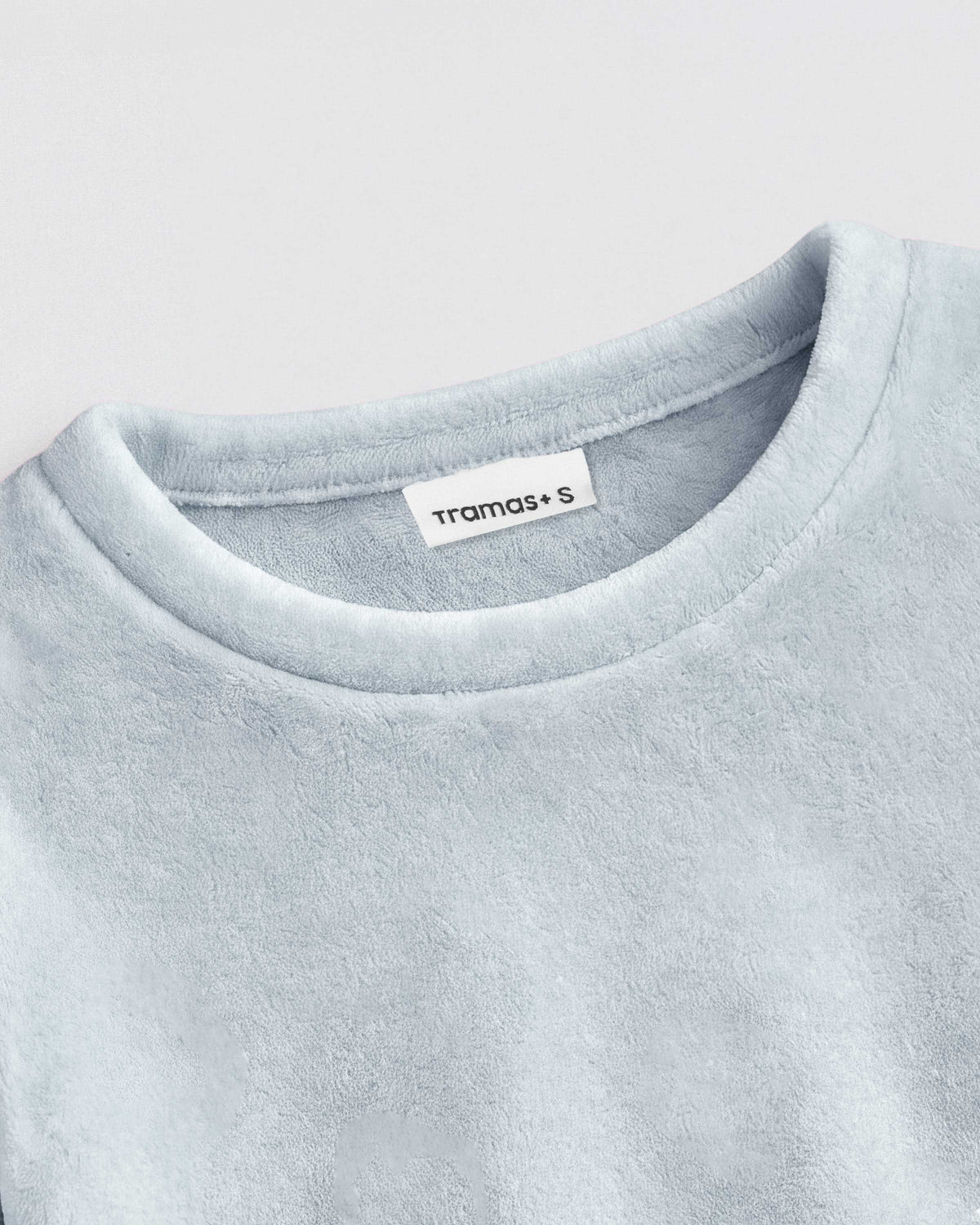 Pyjama en velours uni ultra doux, bleu clair