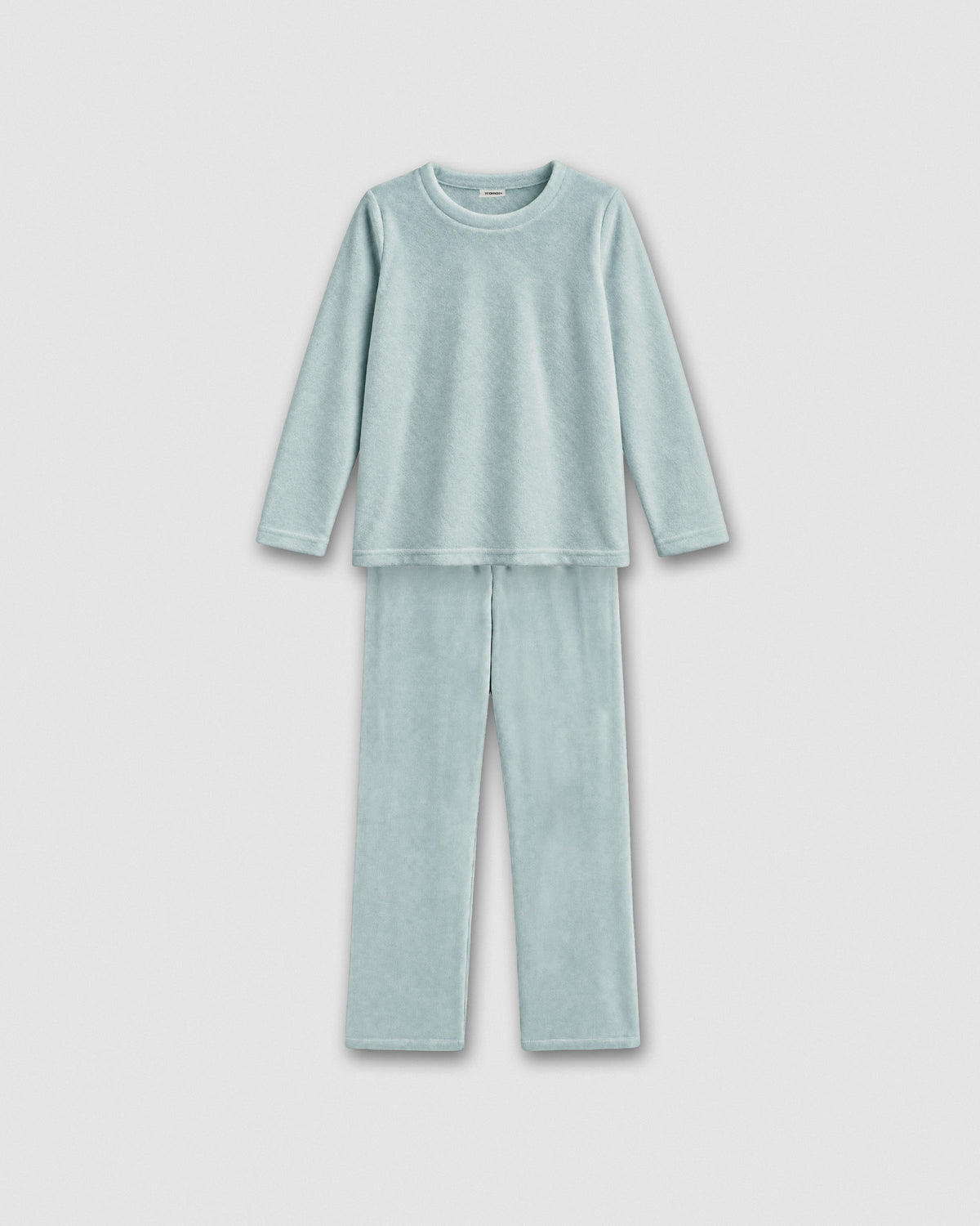Pijama terciopelo super soft verde tiffany