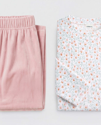 Pijama terciopelo super soft asili rosa