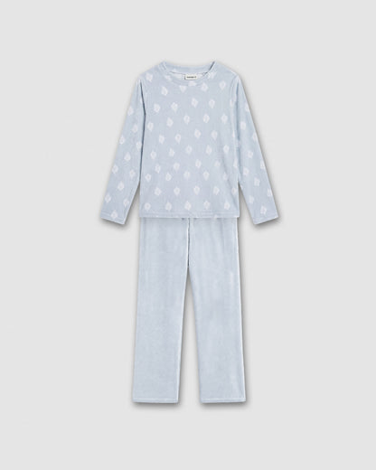 Pijama terciopelo super soft bahari índigo