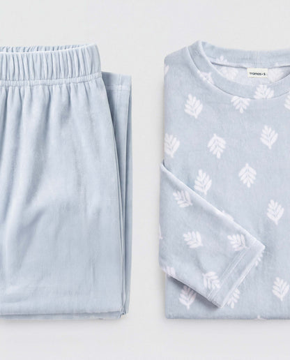 Pijama terciopelo super soft bahari índigo