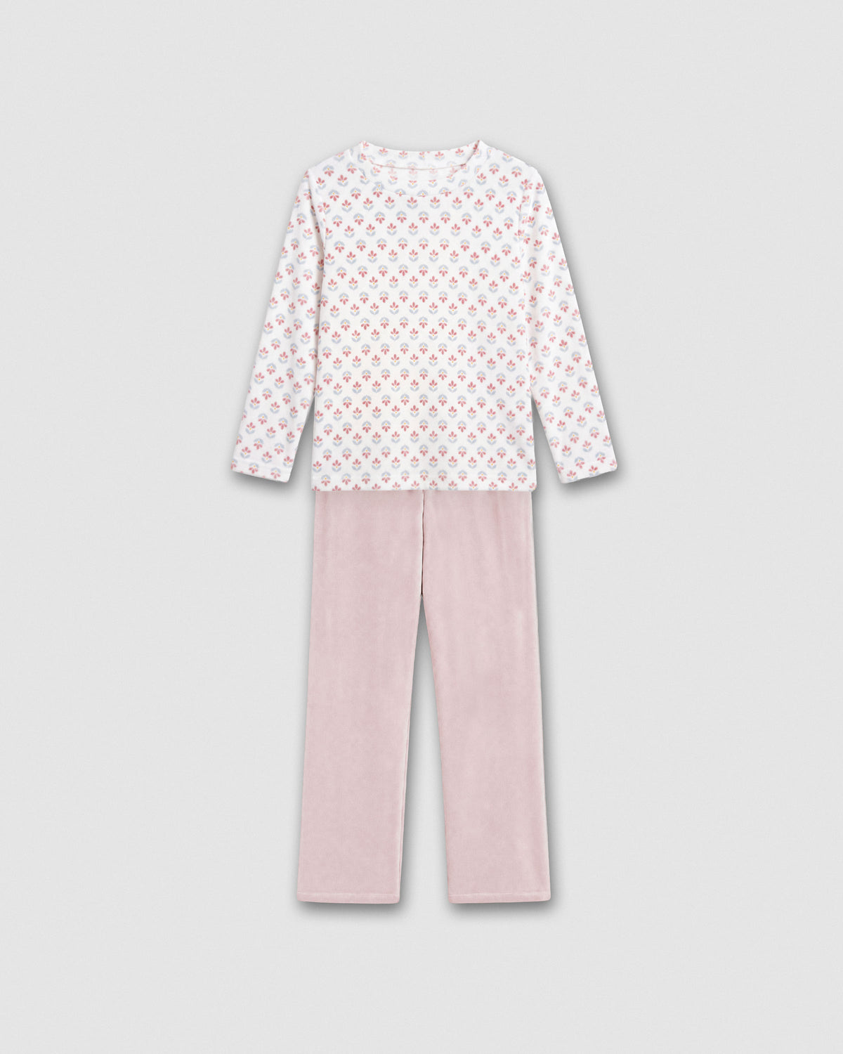 Pijama terciopelo super soft himbra rosa