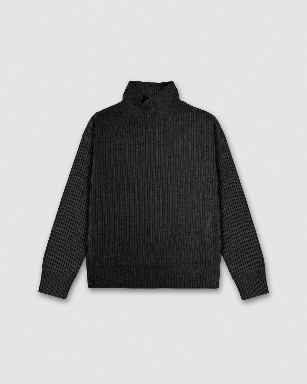 Jersey cuello subido rib canalé mujer