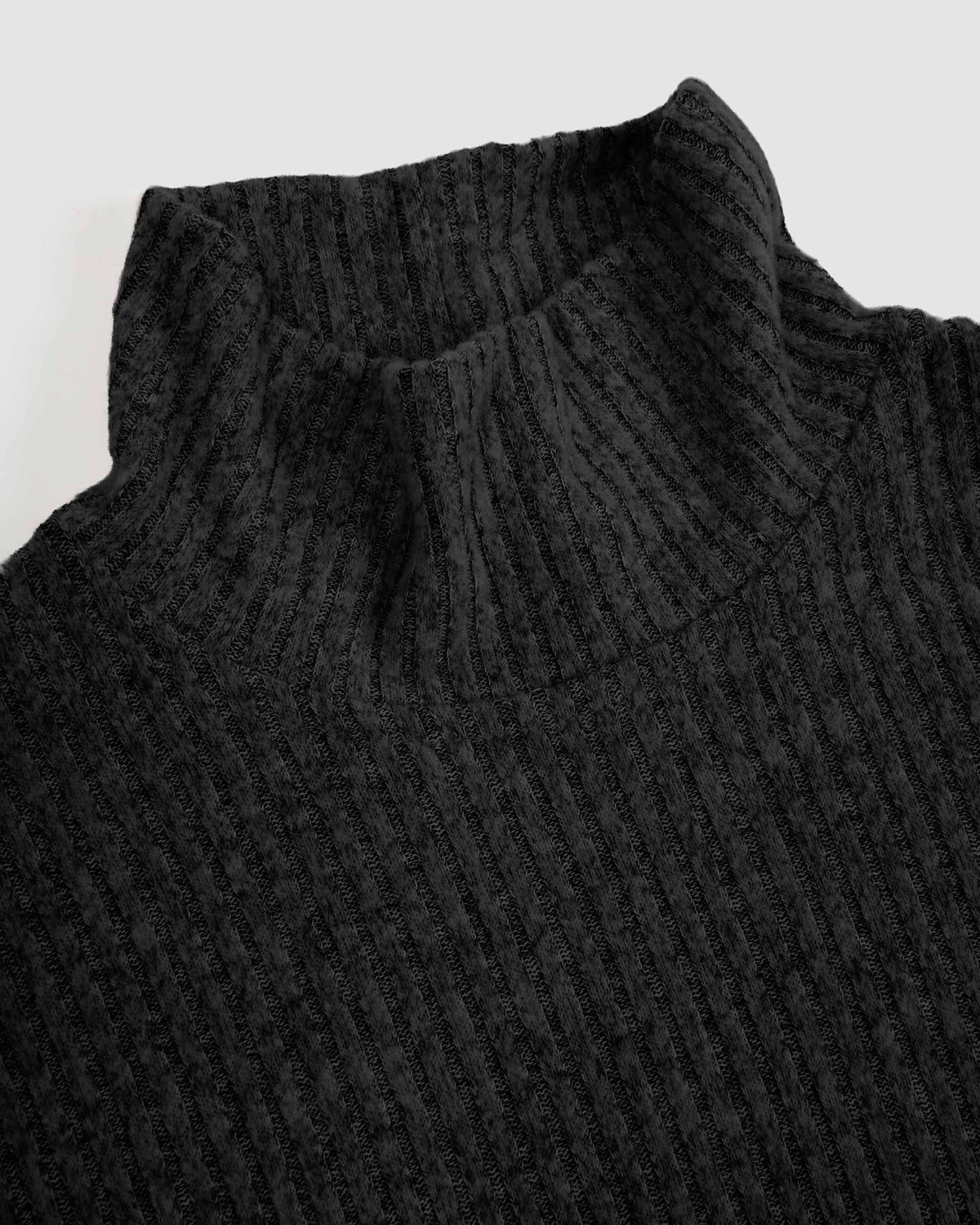 Jersey cuello subido rib canalé mujer