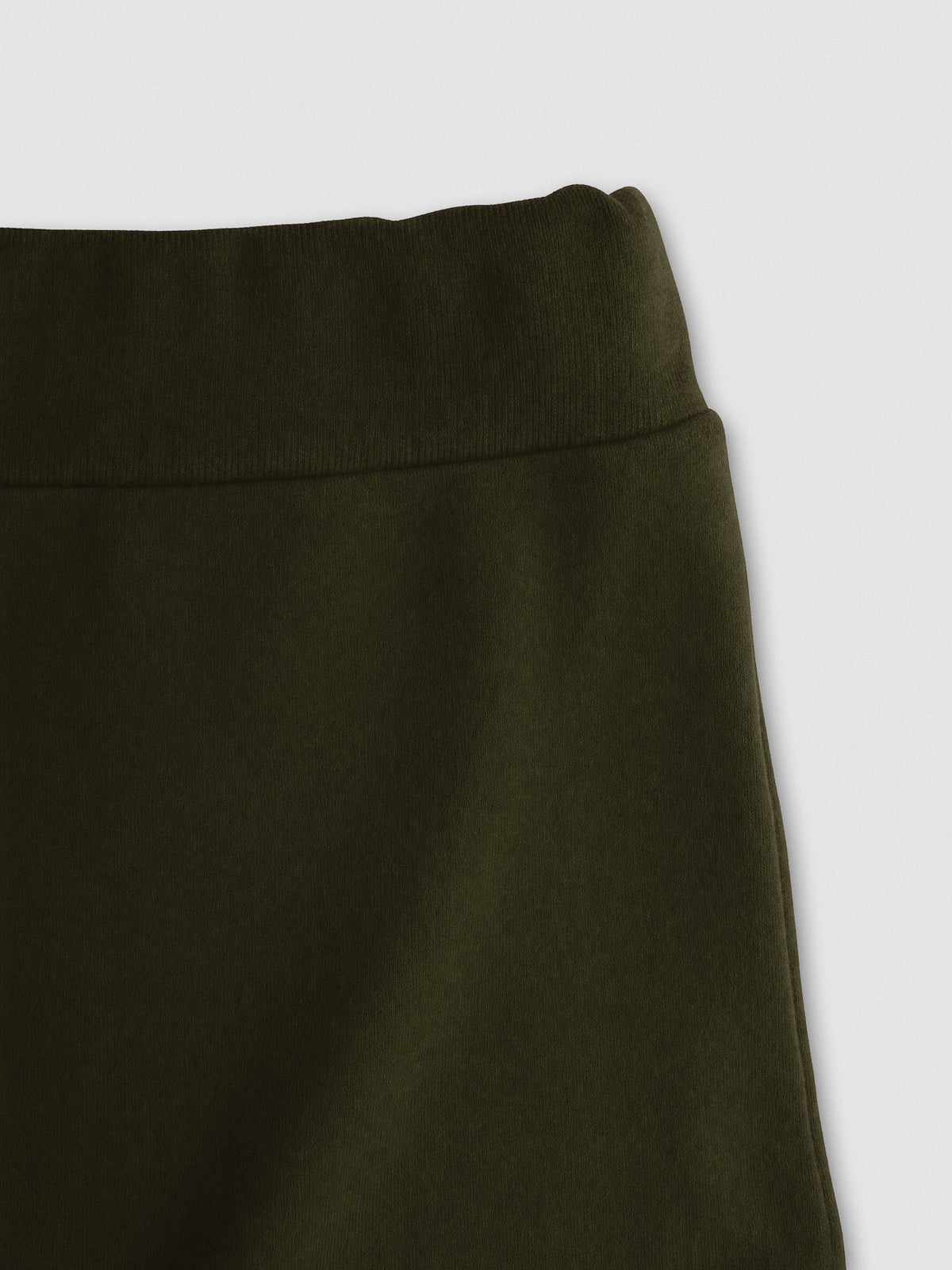 Falda midi viscosa evasé angorina verde