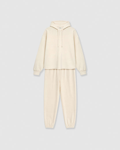 Sudadera capucha fluida natural