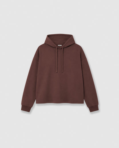 Sudadera capucha fluida tinto