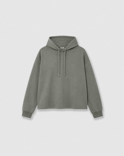Sudadera capucha fluida azul agua