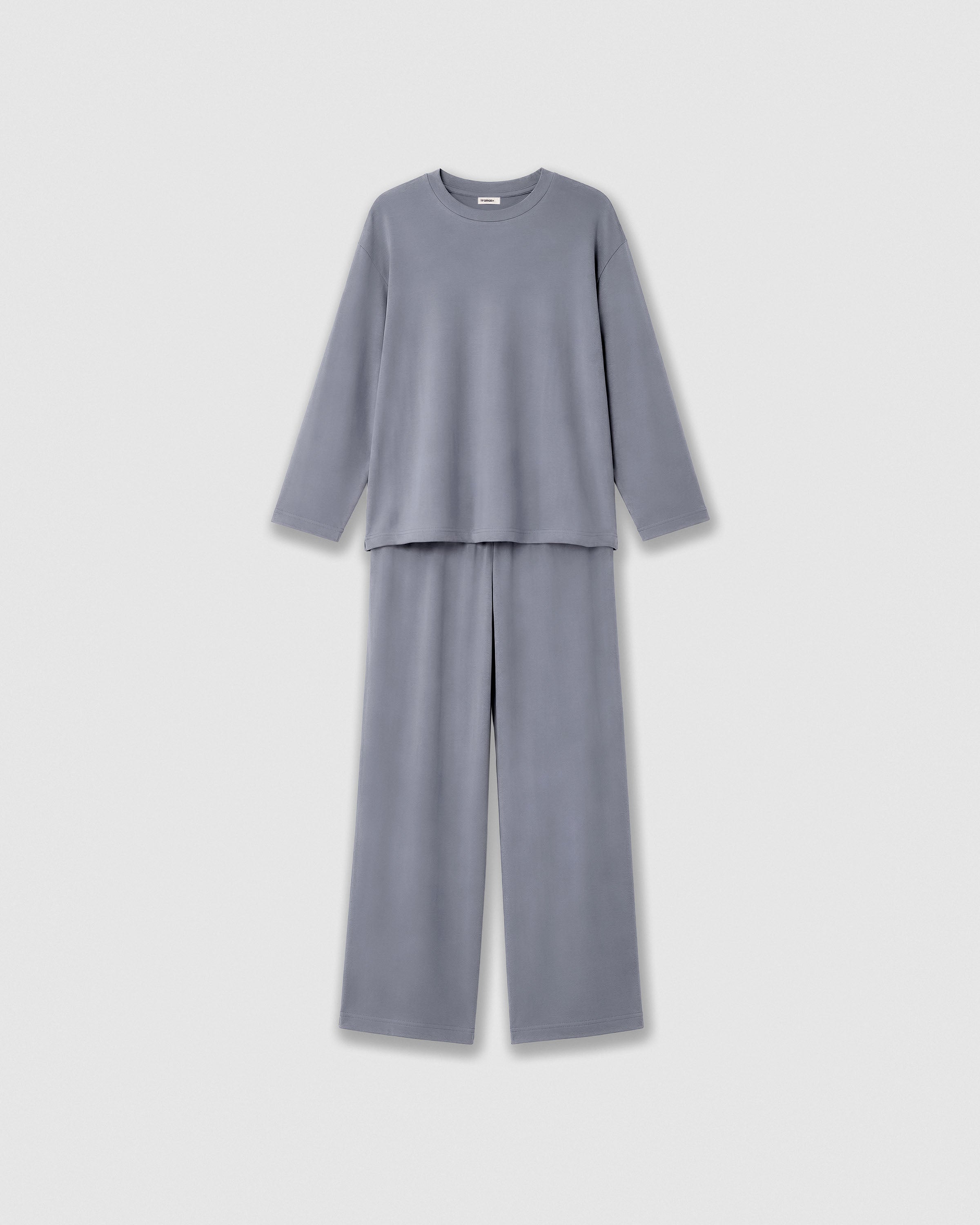 Pijama feminino longo liso de viscose