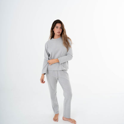 Pijama Canale Raya Ancha Gris