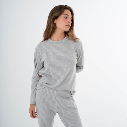 Pijama Canale Raya Ancha Gris