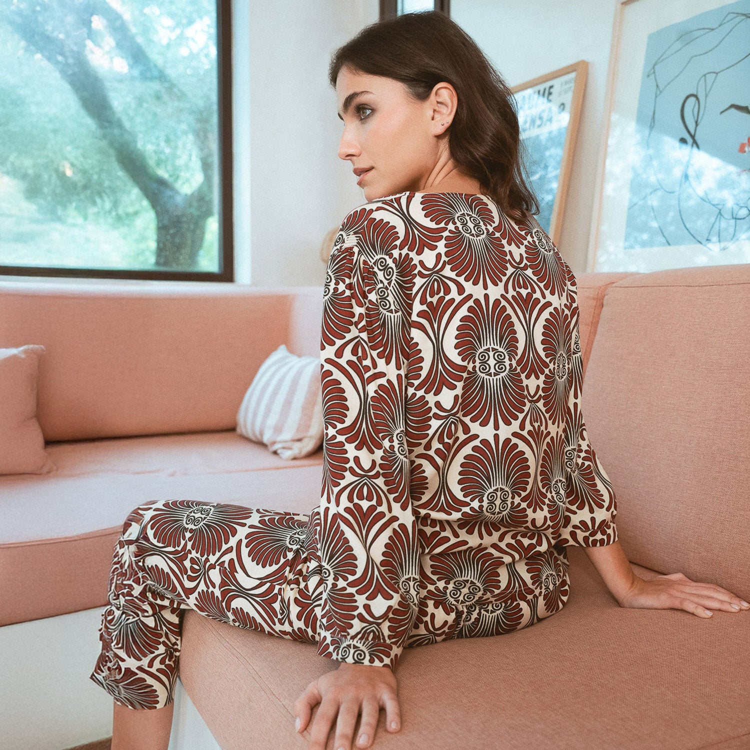 Set midi viscosa bárbara tinto