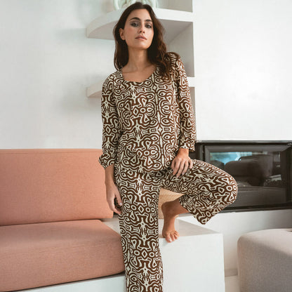 Set midi viscosa taissa marrón