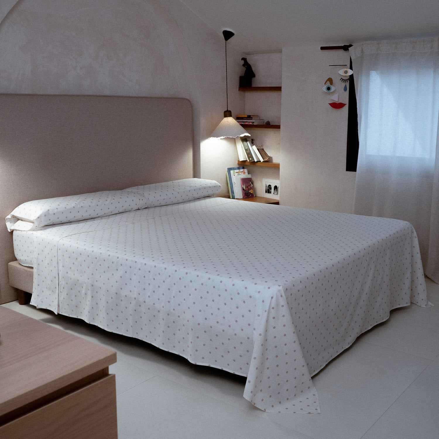 Juego de sábanas de algodón brumalis rosa