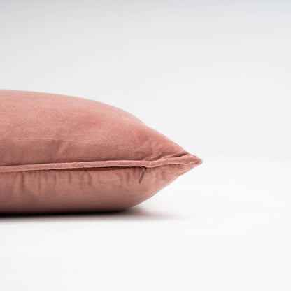 Cojín rectangular 30x50 terciopelo algodón rosette - funda + relleno