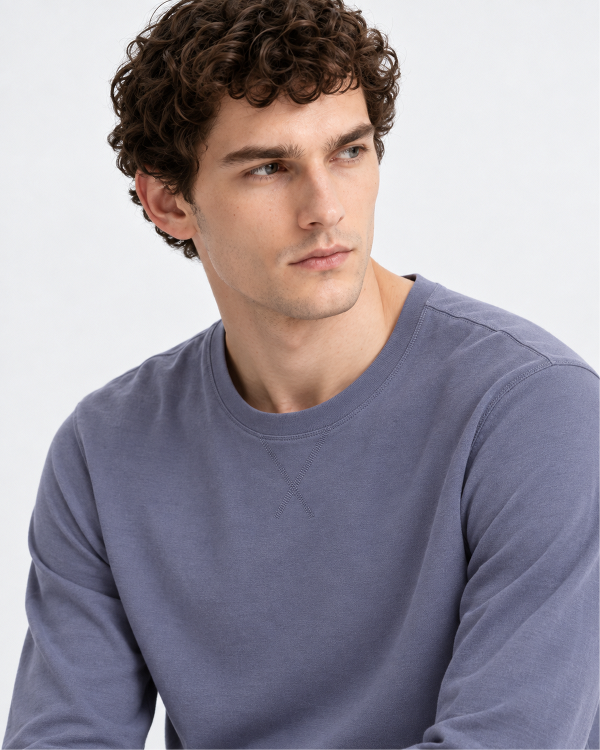 Pigiama lungo in cotone bill indigo