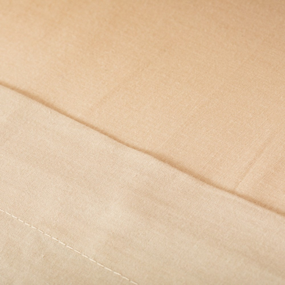 conjunto de lençóis de algodão cor areia