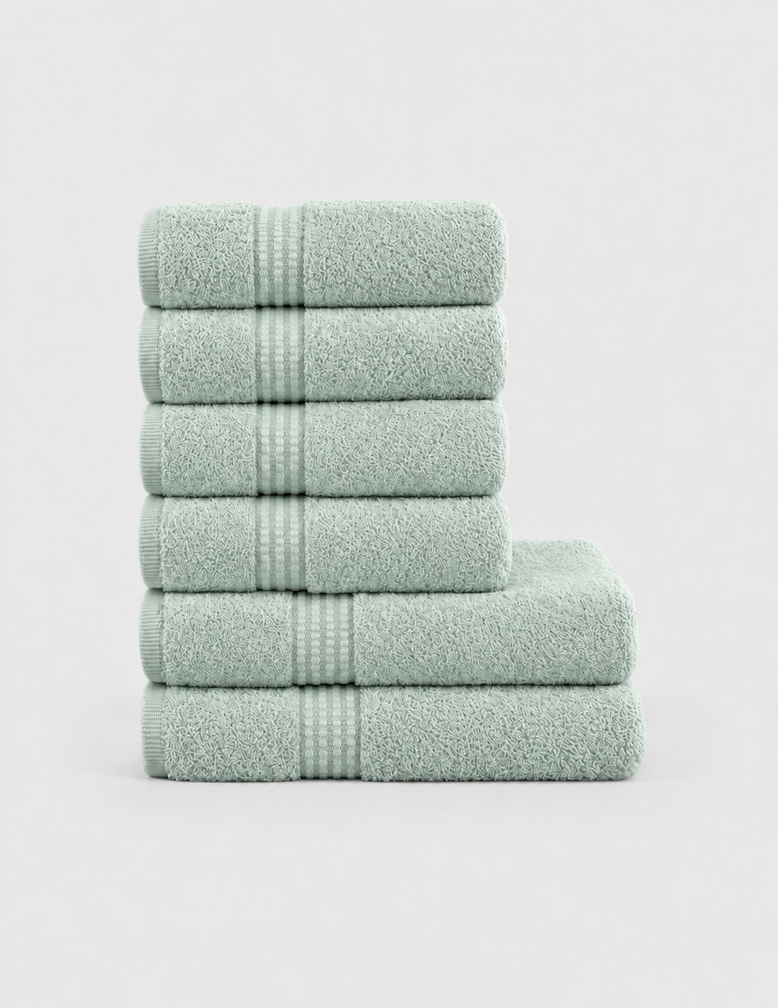 Pack 6 toallas 700gr/m² verde keike