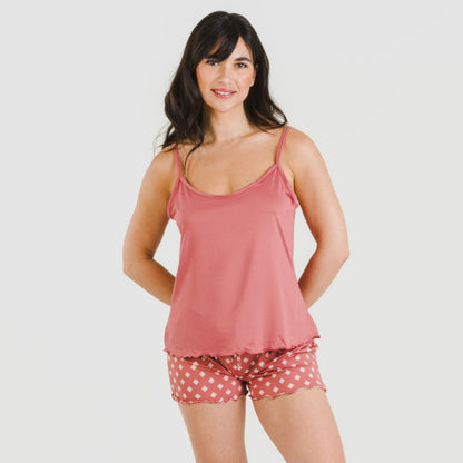 Pijama tirantes mujer soft Missy marsala