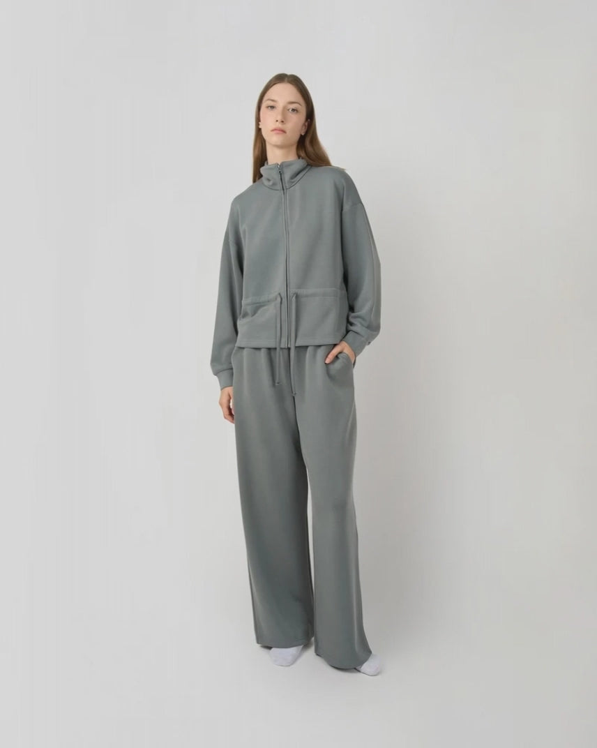 Chaqueta lazo azul agua