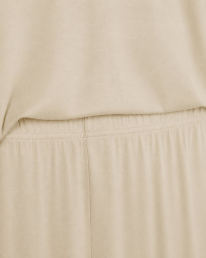 Pyjama long uni en viscose pour femme